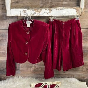That’s Me 2 piece Shorts Set, Red Velvet Blazer and Shorts with matching Belt